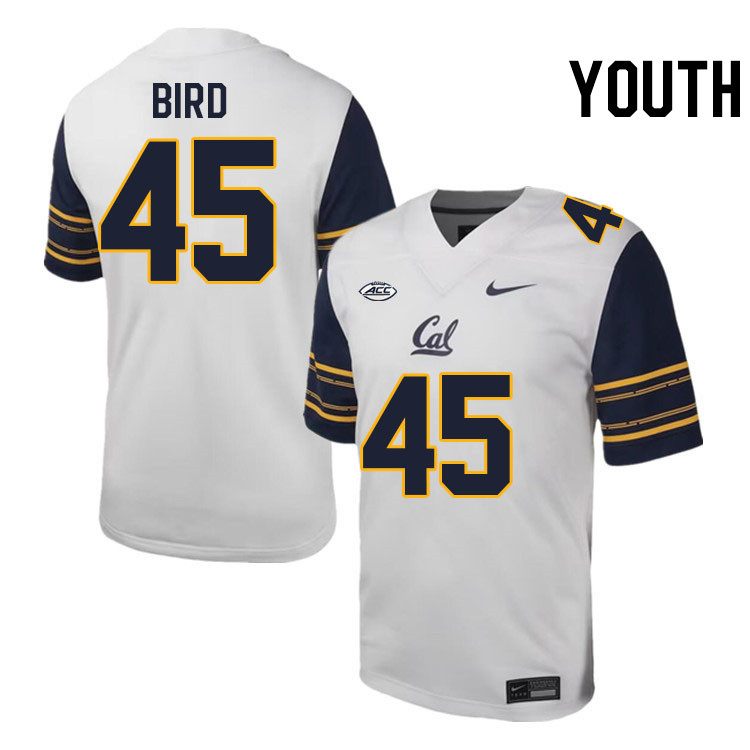 Youth #45 David Bird California Golden Bears ACC Conference College Football Jerseys Stitched Sale-W